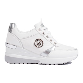 Sneakers con zeppa Shelovet bianche da donna bianco