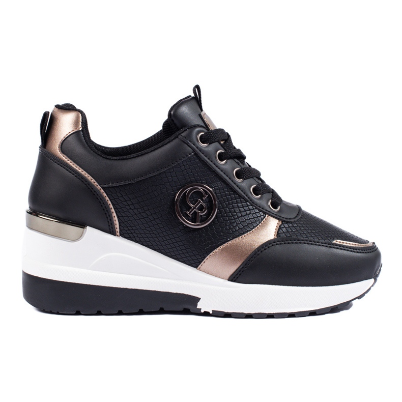Sneakers con zeppa Shelovet nere da donna nero