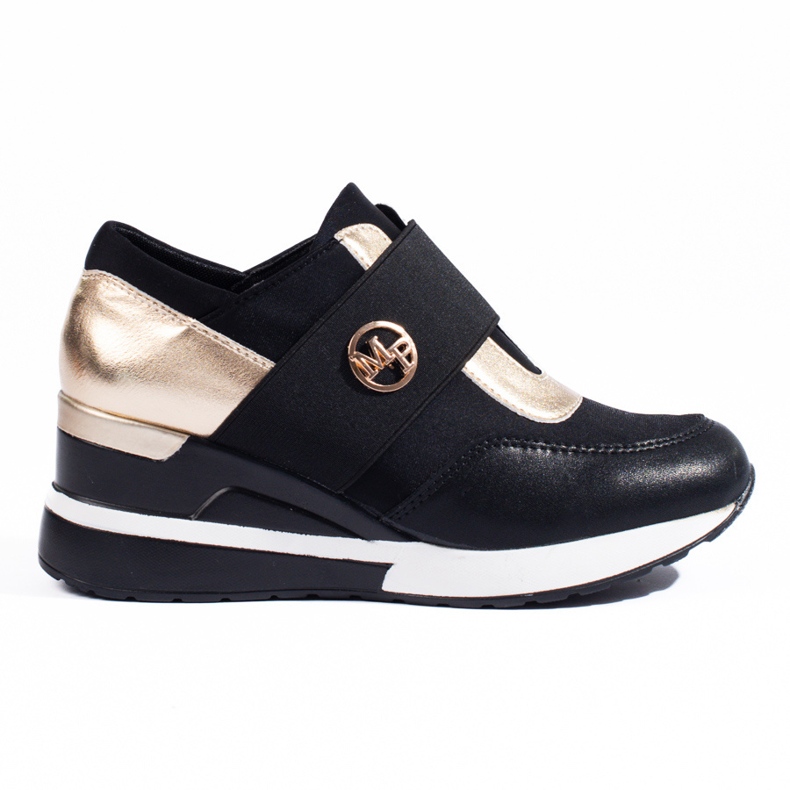 Sneakers da donna nere con zeppa Shelovet nero