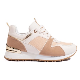 Scarpe sportive da donna Shelovet beige bianco