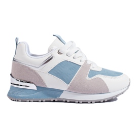 Scarpe sportive da donna Shelovet bianche e blu bianco