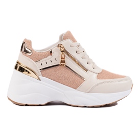 Sneakers beige con suola spessa di Shelovet