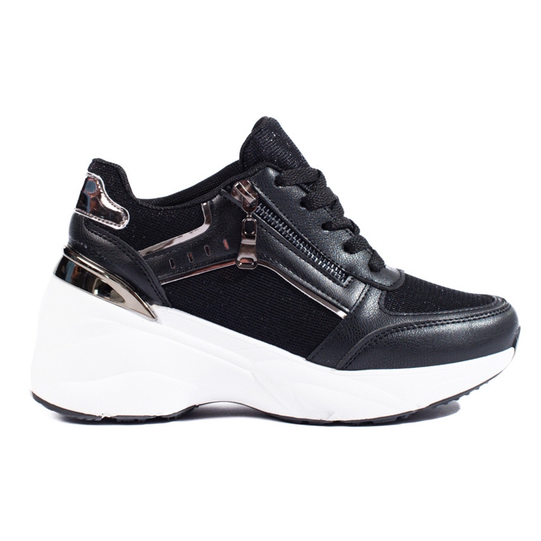 Sneaker nera Shelovet con suola spessa nero