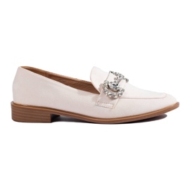 Mocassini in camoscio beige con fibbia Shelovet