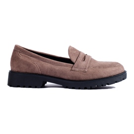 Scarpe da donna in camoscio beige scuro Shelovet