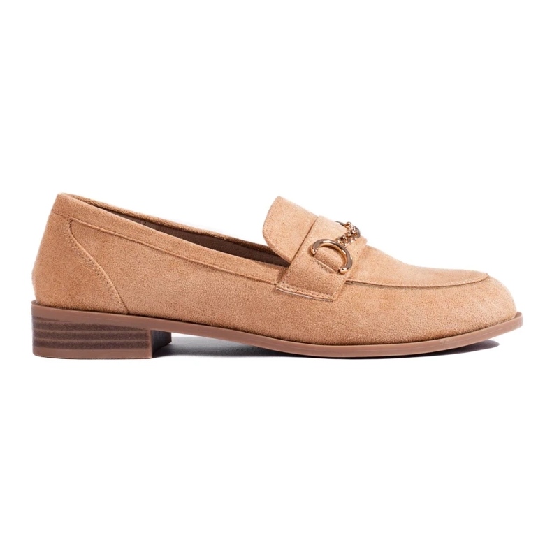Mocassini Shelovet marroni da donna beige