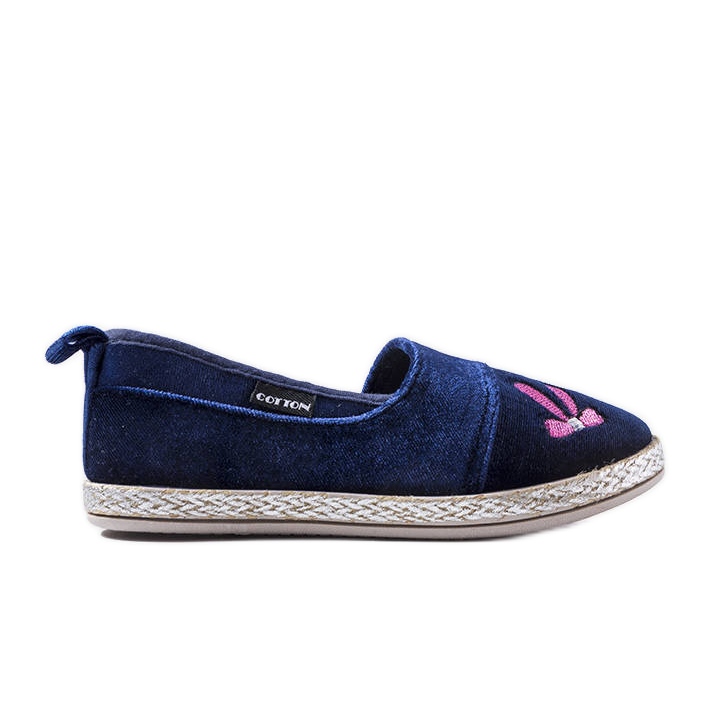 Ballerine in velluto blu navy di Patria