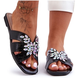 Pantofole Con Pietre Decorative S.Barski 617-22 Nero