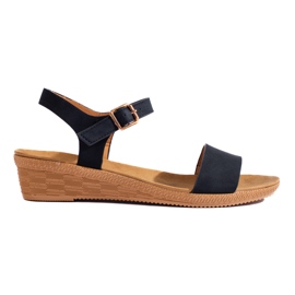 Sandali con plateau da donna neri Shelovet nero