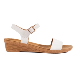 Sandali con plateau da donna bianchi Shelovet bianco