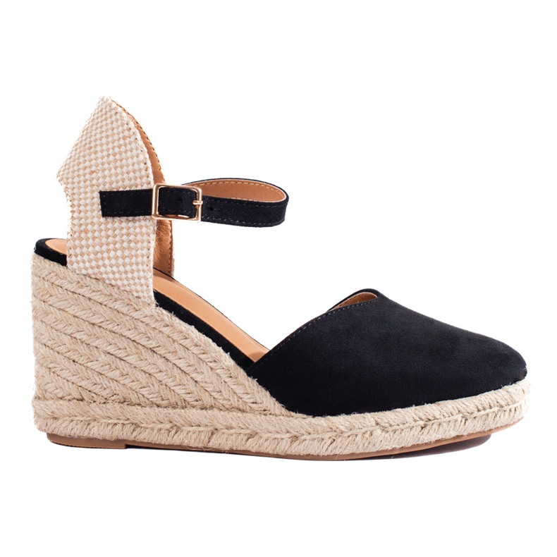 Espadrillas con zeppa Shelovet nere da donna nero