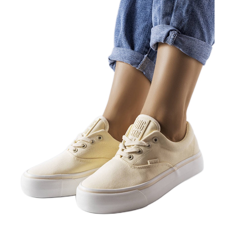 Sneaker gialle con plateau di Big Star LL274144 giallo