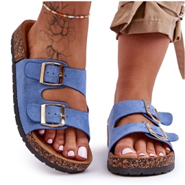 PM1 Sandali Slip-On Cortina Blu Da Donna