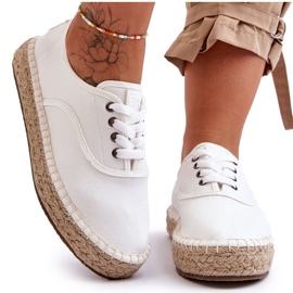 Espadrillas Big Star LL274833 Sneakers con lacci Bianche bianco