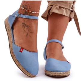 Espadrillas con piattaforma Big Star da donna FF274532 blu