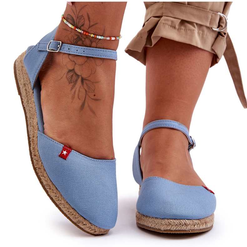 Espadrillas con piattaforma Big Star da donna FF274532 blu