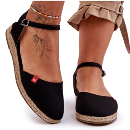 Espadrillas con piattaforma Big Star da donna FF274526 nere nero