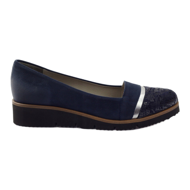 Edeo Pompe blu navy in pelle da donna 2325