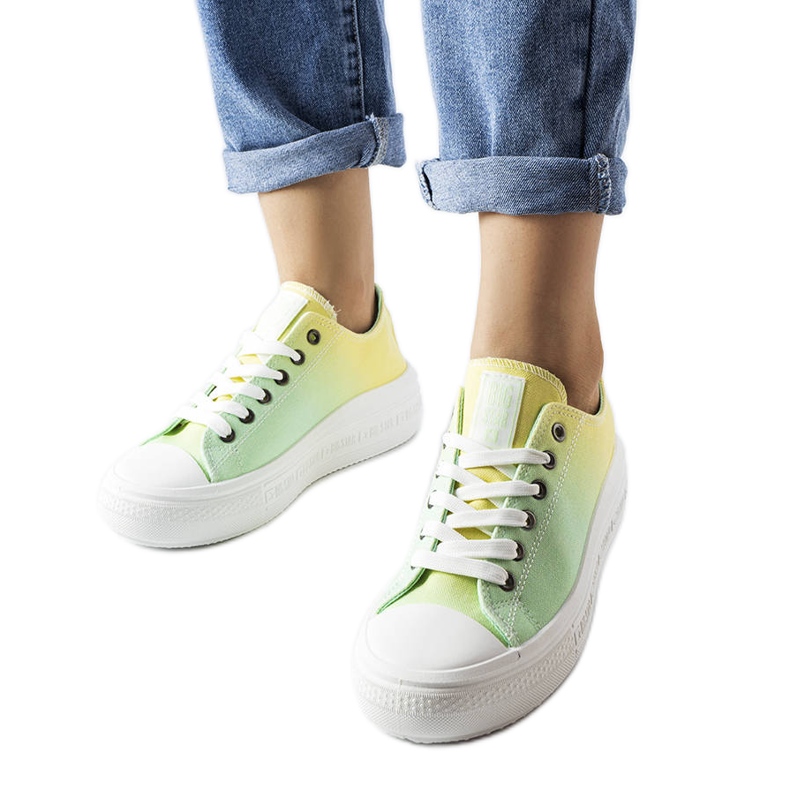 Sneakers Big Star LL274A186 gialle e verdi giallo