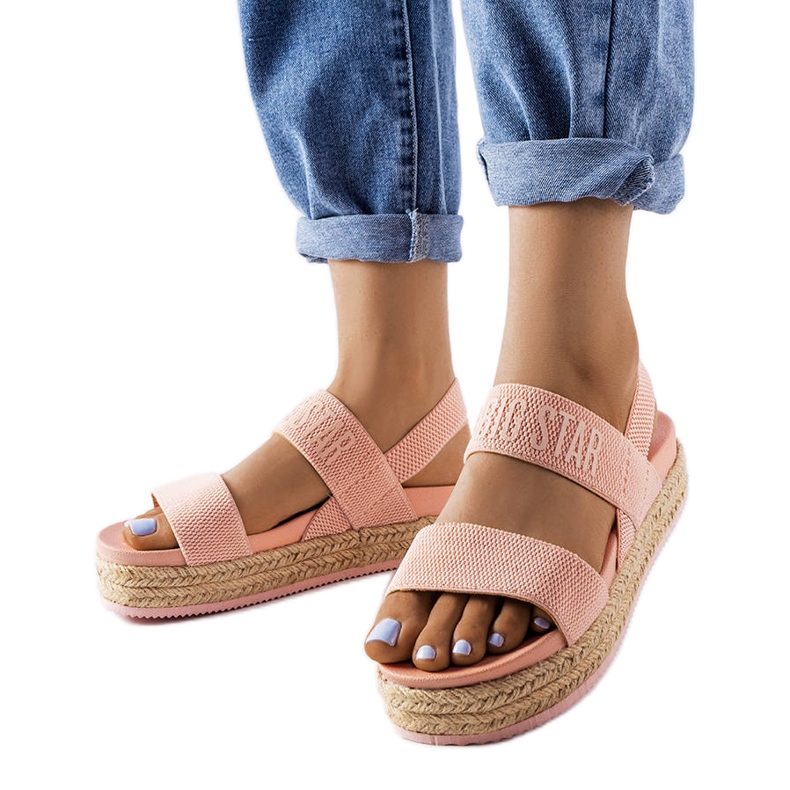 Sandali con plateau rosa di Big Star LL274859