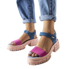 Sandali Big Star rosa e blu LL276034
