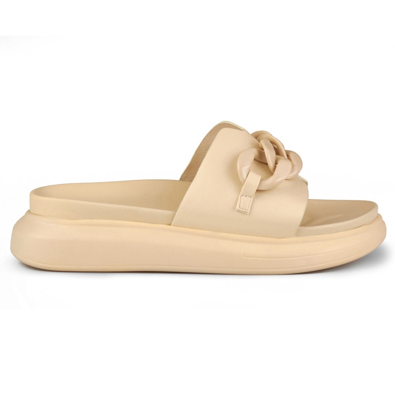La.Fi Ciabatte beige con catena