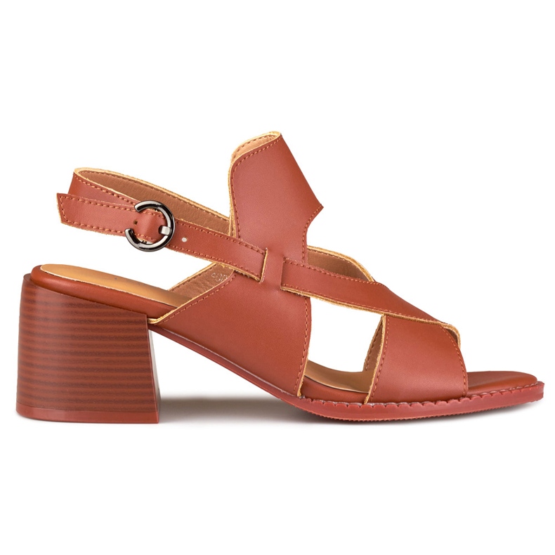 La.Fi Sandali stiletto in pelle marrone