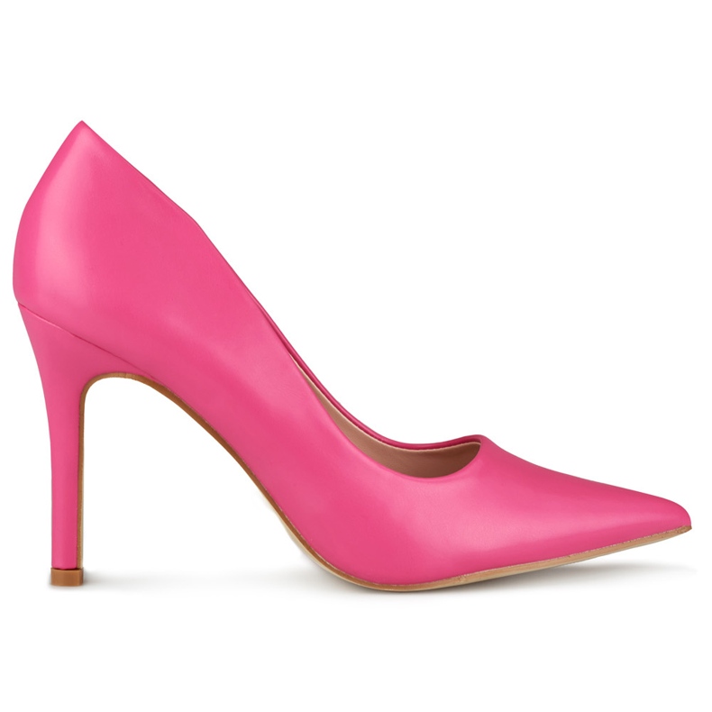 Tacchi rosa realizzati in ecopelle