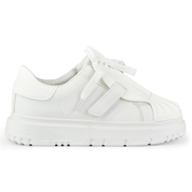 Scarpe sportive da donna bianche alla moda bianco
