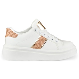 Eleganti scarpe sportive da donna bianche bianca