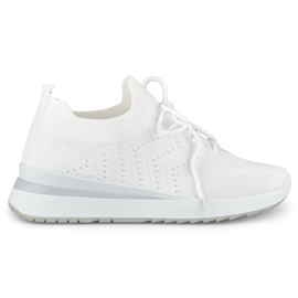 Scarpe sportive con zeppa bianche bianca