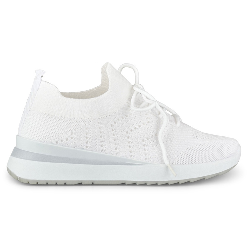 Scarpe sportive con zeppa bianche bianca