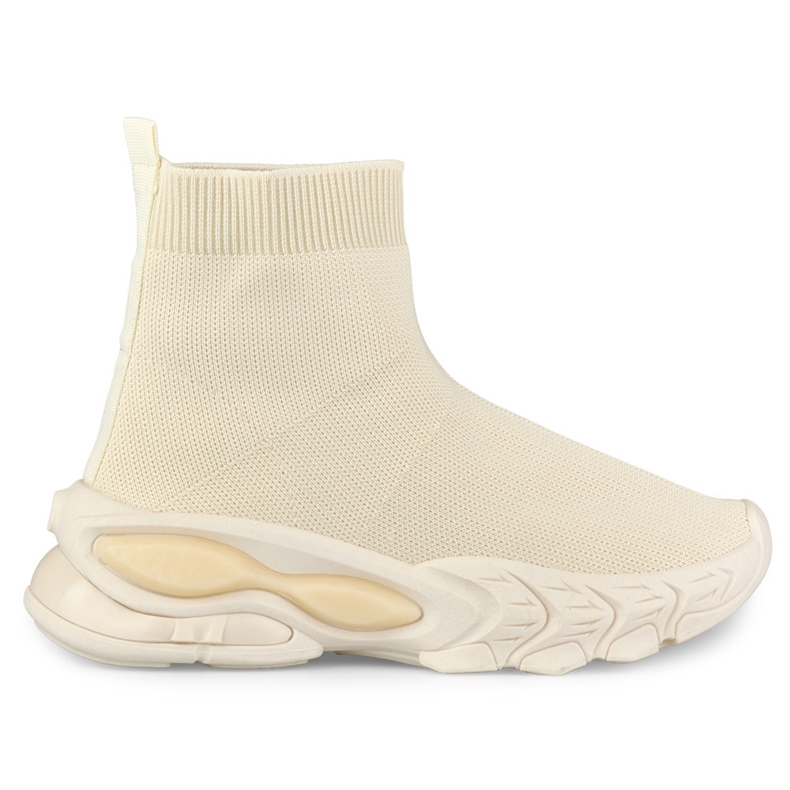 Slip-on da donna beige alto