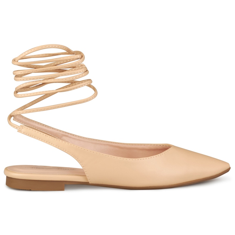 Ballerine annodate beige