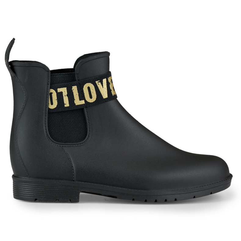 Stivali da pioggia neri opachi da donna Love Gold nero