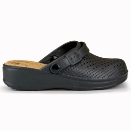 Comode pantofole da donna con dita coperte nero