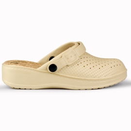 Comode pantofole da donna con dita coperte beige