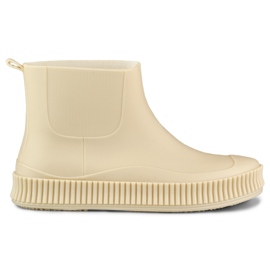 Stivali da pioggia da donna beige opaco