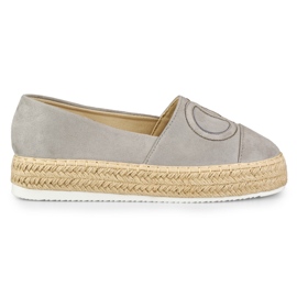 Espadrillas con plateau grigio