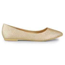 Ballerine lucide dorate da donna d'oro