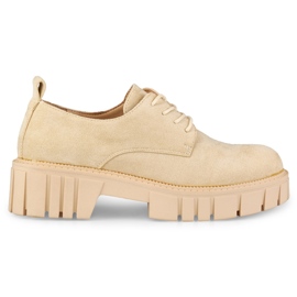 Scarpe con plateau beige