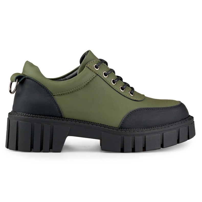 Scarpe verde scuro realizzate in ecopelle