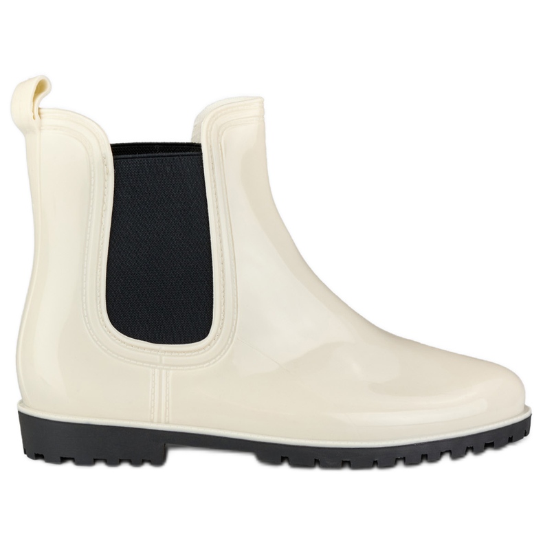 Classici stivali di gomma beige da donna