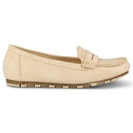 Comodi mocassini da donna beige