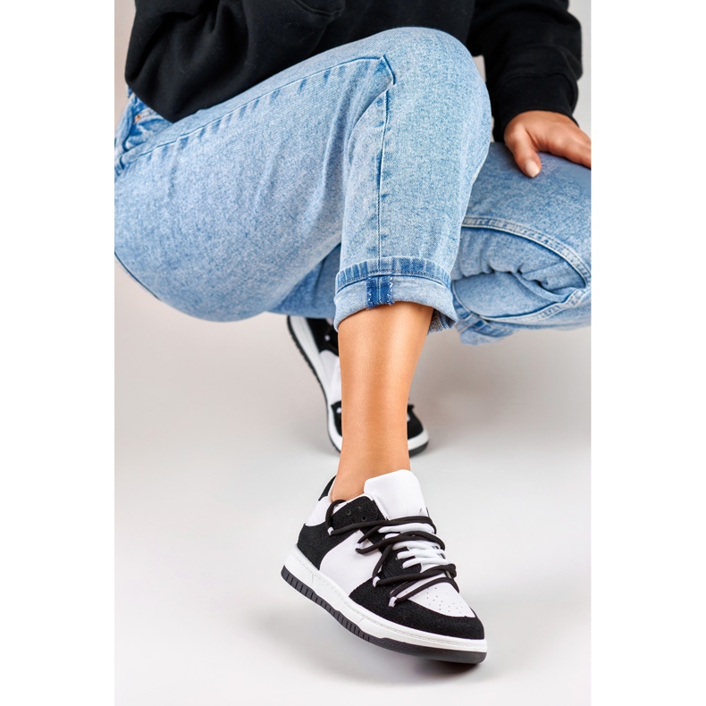Scarpe sportive da donna in bianco e nero multicolore