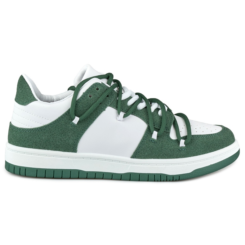 Scarpe sportive da donna con lacci verdi verde