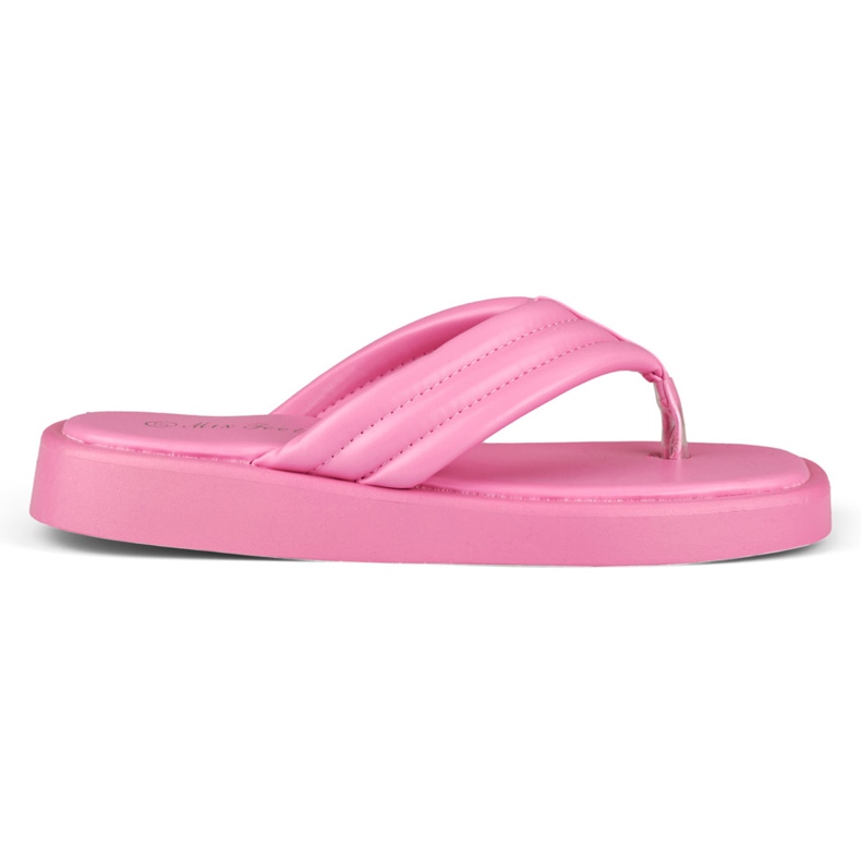 Infradito da donna sulla piattaforma fucsia rosa