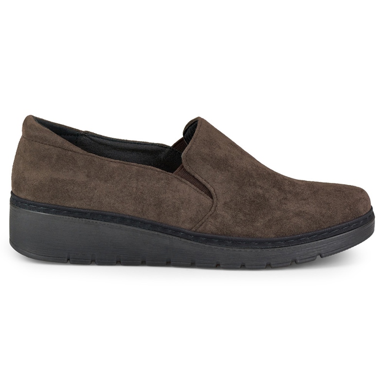 Comode scarpe marroni da donna in camoscio marrone