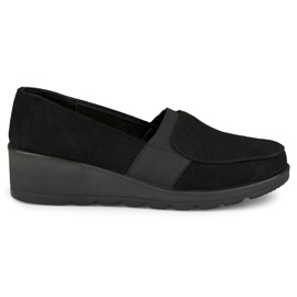 Comode scarpe da donna con elastico nero