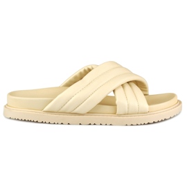 Comode pantofole Fushi da donna beige